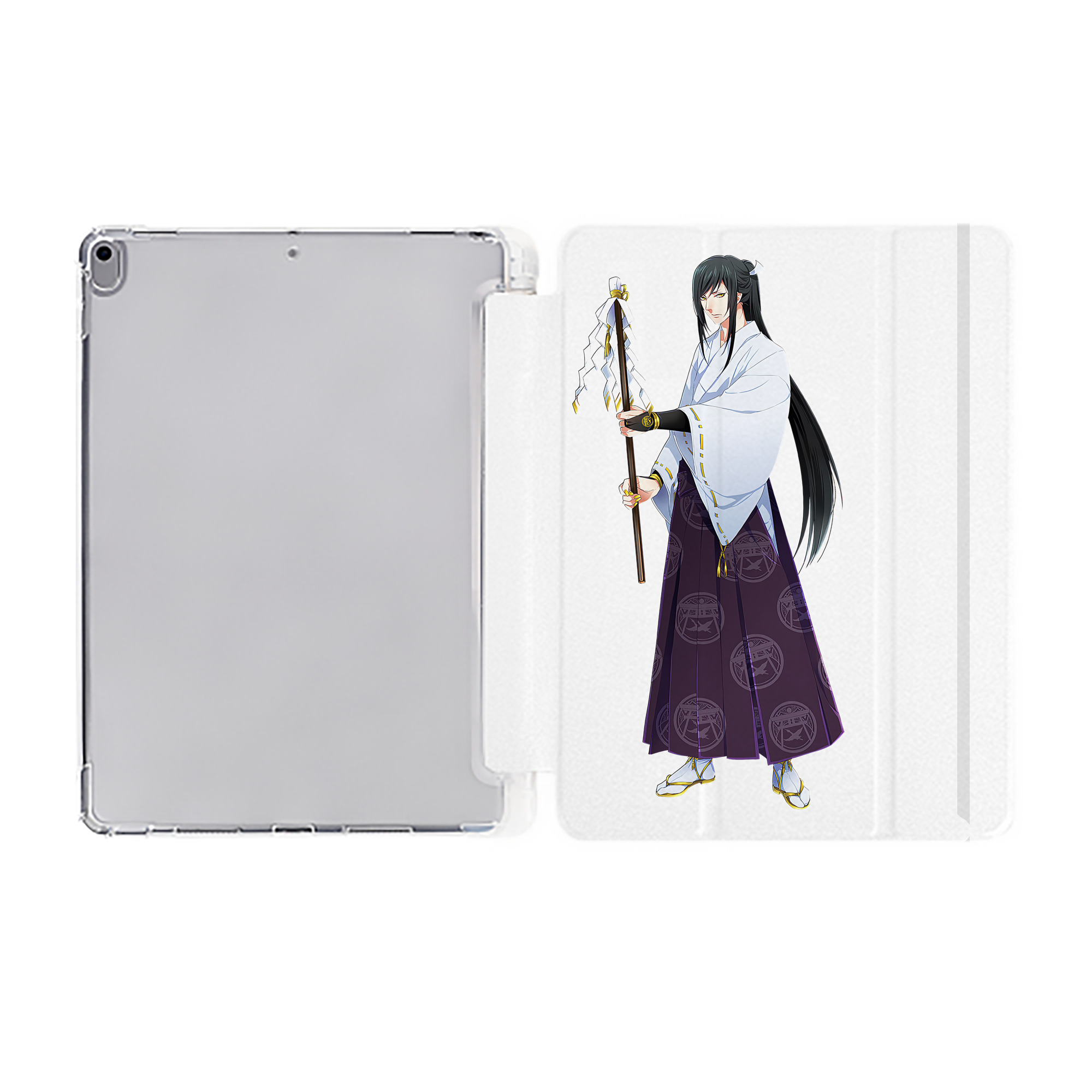 （画像用） 刀剣乱舞 Touken Ranbu IPad ケース ペン収納付き 三つ折りスタンド PUレザー×シリコン 対応機種9.5/10.5/10.9インチ